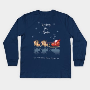 Waiting for Santa - Winter Holiday Christmas & Happy New Year Kids Long Sleeve T-Shirt